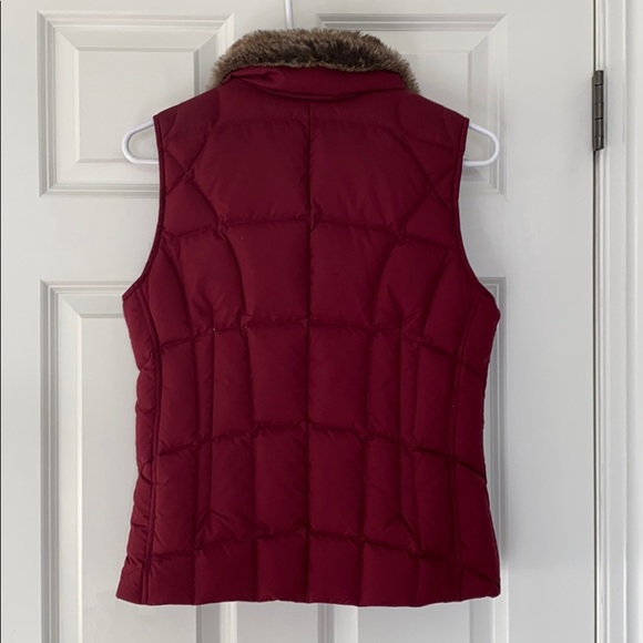 Eddie Bauer Down Vest with Faux Fur Collar -XS - Picture 7 of 7